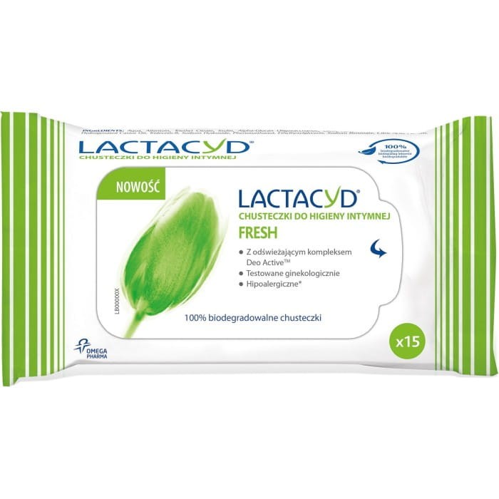 LACTACYD Fresh Chusteczki do higieny intymnej  1 op. - 15 szt.