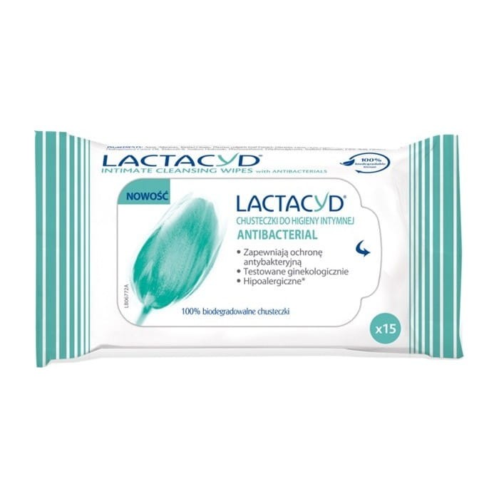 LACTACYD Antibacterial Chusteczki do higieny intymnej 1 op. - 15 szt.