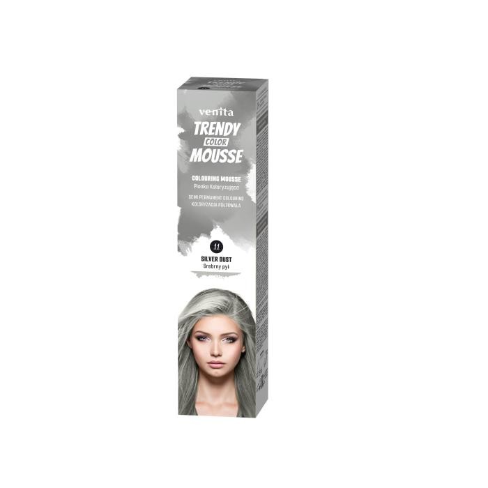 VENITA Trendy Color Mousse Pianka koloryzująca do włosów - 11 Silver Dust (Srebrny Pył)  75ml.