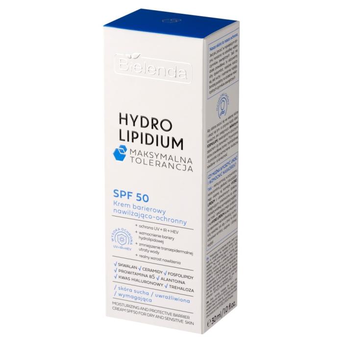 BIELENDA HYDRO LIPIDUM Krem barierowy nawilżająco ochronny SPF50 - skóra sucha 30ml