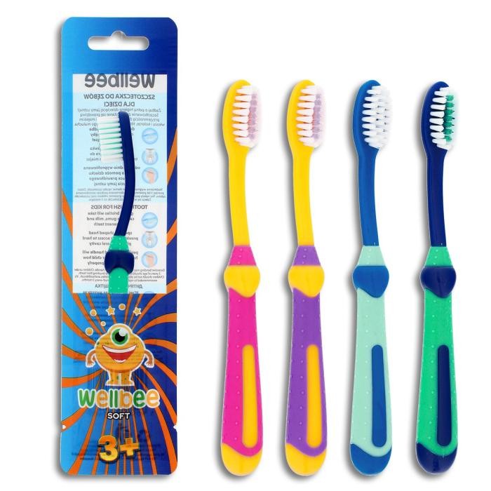 WELLBEE Szczoteczka dla dzieci KIDS(3+) Soft - mix kolorów 1szt
