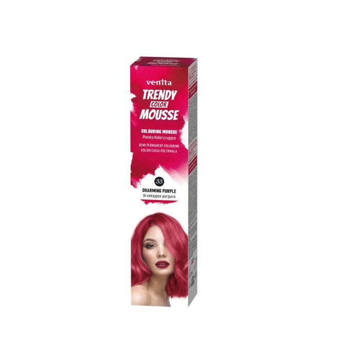 VENITA Trendy Color Mousse Pianka koloryzująca do włosów - 33 Charming Purple (Czarująca Purpura)  75ml