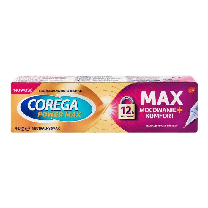 COREGA Power Max Krem do mocowania protez zębowych Max Mocowanie + Komfort 40 g