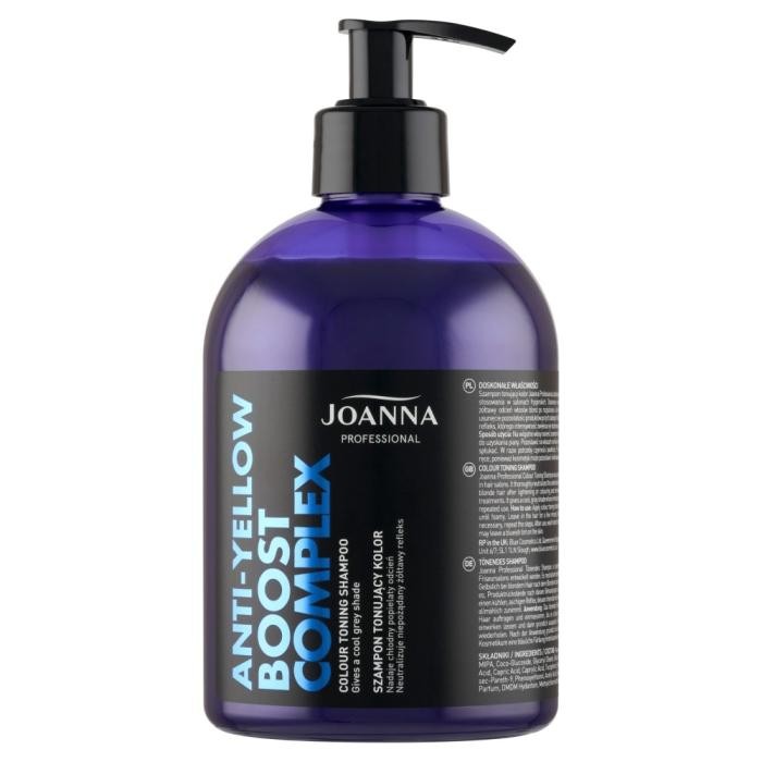 JOANNA PROFESSIONAL ANTI-YELLOW BOOST COMPLEX Szampon tonujący kolor popielaty 500g