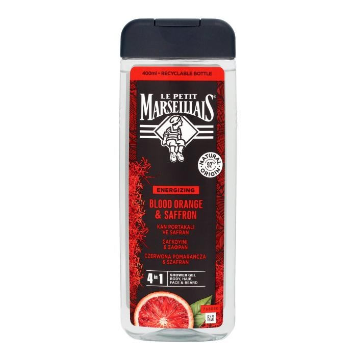Le Petit Marseillais Żel pod prysznic 4w1 dla mężczyzn Czerwona Pomarańcza &amp; Szafran 400ml