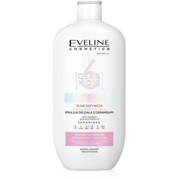 EVELINE 6 Ceramides Silnie odżywcza natłuszczająca emulsja do ciała z ceramidami 350 ml