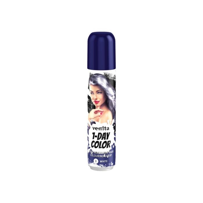 VENITA 1- Day Color Spray koloryzujący do włosów - nr 1 White (biały) 50ml