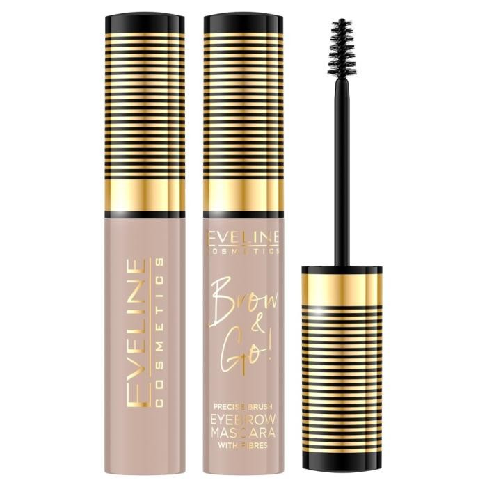 EVELINE Brow &amp; Go Maskara do brwi nr 05 Taupe 6 ml