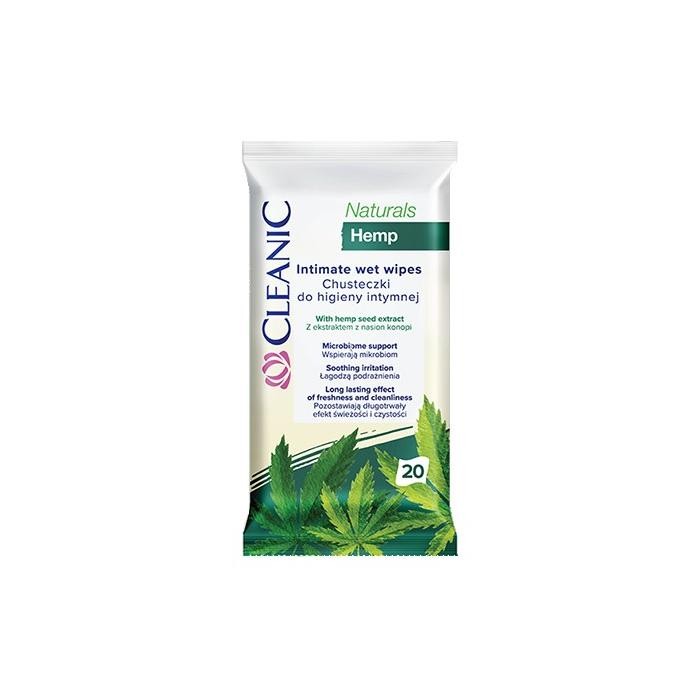 CLEANIC Chusteczki do higieny intymnej Naturals Hemp 1op.-20szt