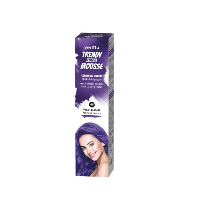 VENITA Trendy Color Mousse Pianka koloryzująca do włosów - 40 Violet Fantasy (Fioletowa Fantazja)  75ml
