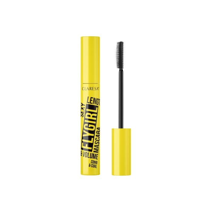 CLARESA Tusz do rzęs FLYGIRL COMB&amp;CURL podkręcająco rozczesujący - czarny 10g