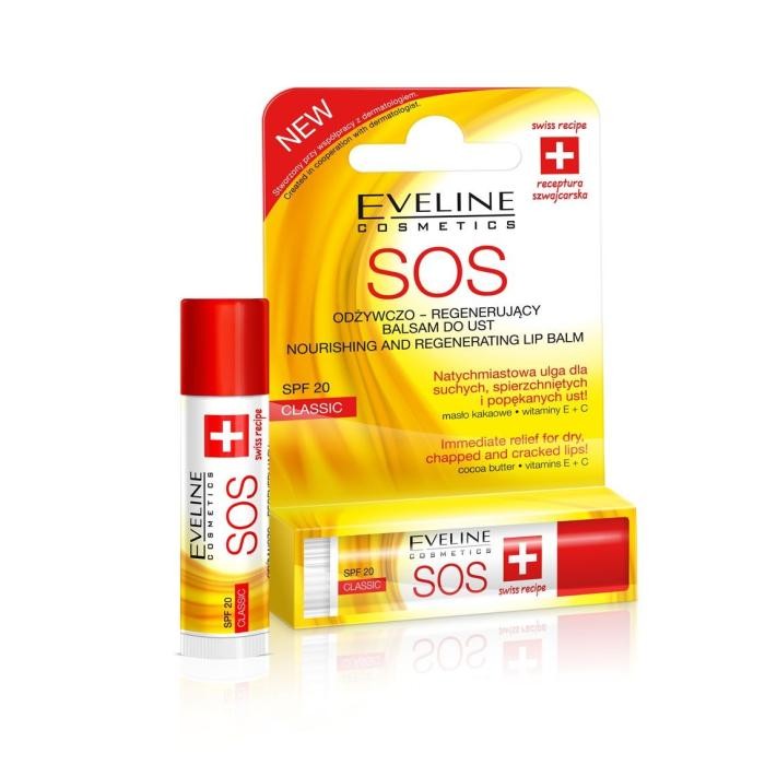 EVELINE SOS Odżywczo-regenerujący balsam do ust