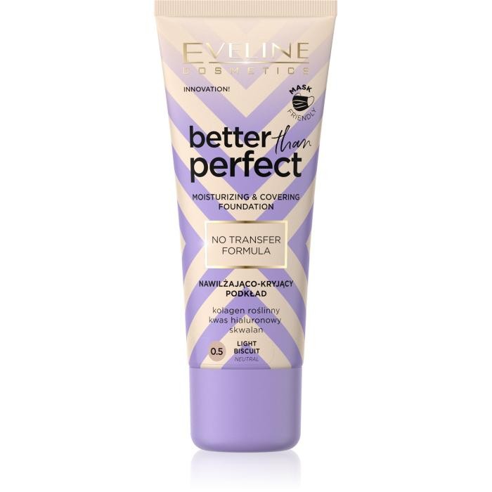 EVELINE Better Than Perfect Podkład nawilżająco-kryjący nr 0.5 Light Biscuit (neutral) 30 ml
