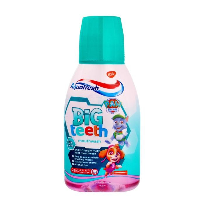 GSK AQUAFRESH Płyn dla dzieci BIG TEETH 300ml róż&amp;