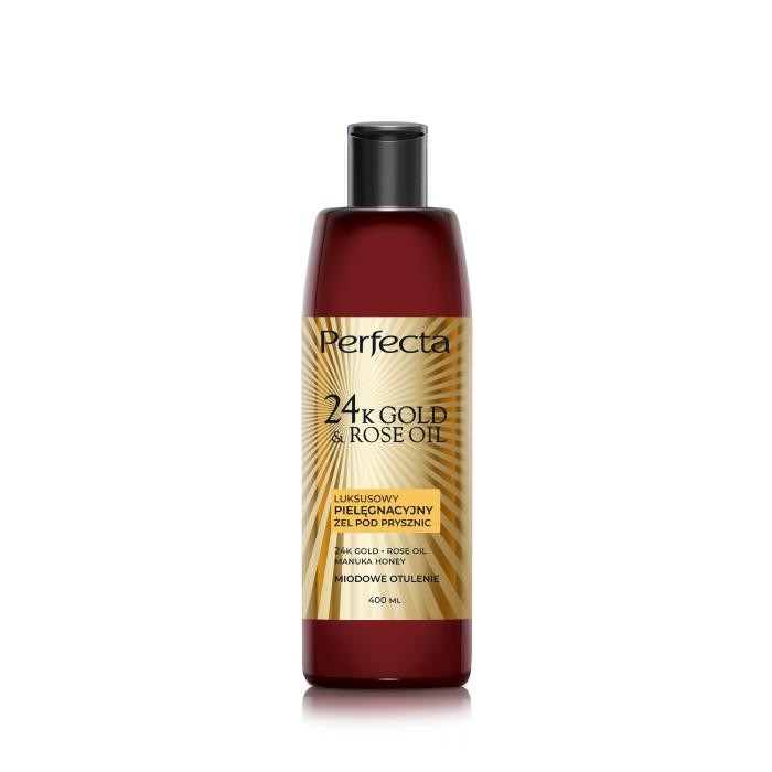 PERFECTA 24K Gold &amp; Rose Oil Luksusowy żel pod prysznic pielęgnacyjny Miodowe Otulenie 400 ml
