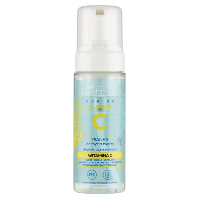 BIELENDA Marine Care C Pianka do mycia twarzy głęboko oczyszczająca -  Witamina C 150 ml