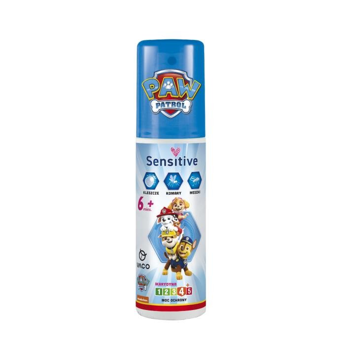 VACO Paw Patrol Płyn Sensitive na komary,kleszcze i meszki (Ikarydyna 10%) - dla dzieci (6m+)90ml