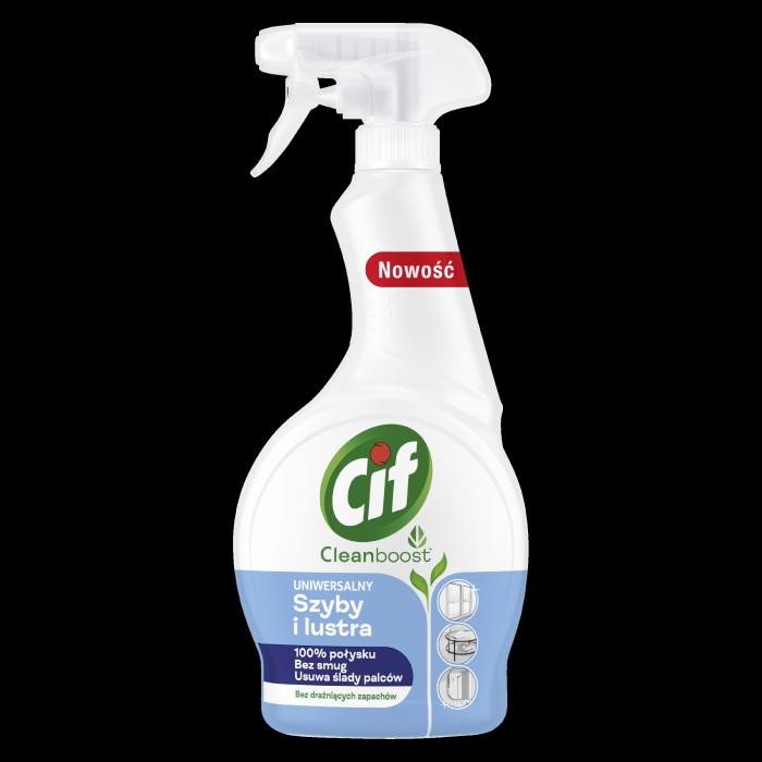 CIF Cleanboost Uniwersalny spray do szyb i luster 500 ml
