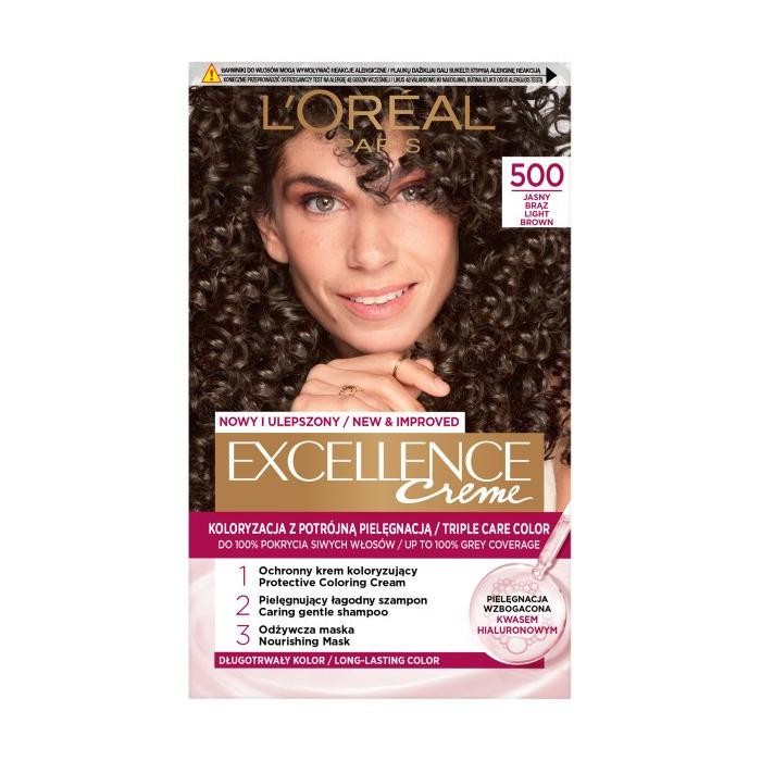 LOREAL Excellence Creme Farba do włosów 500 Jasny Brąz
