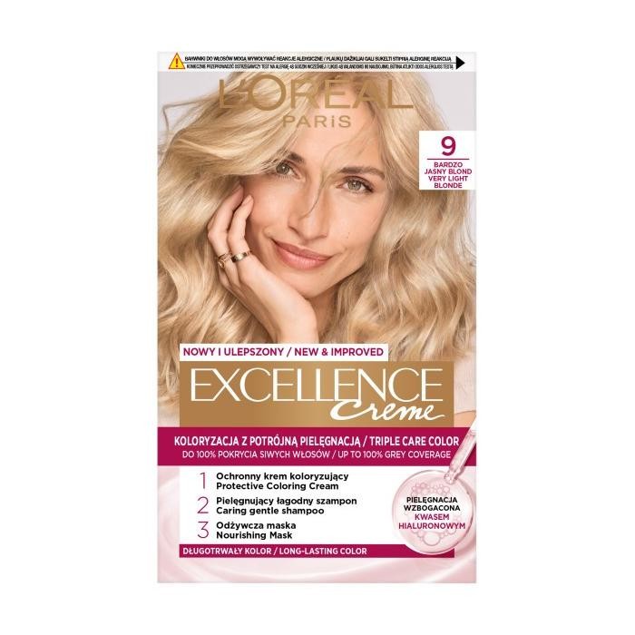 LOREAL Excellence Creme Farba do włosów 9 Bardzo jasny blond