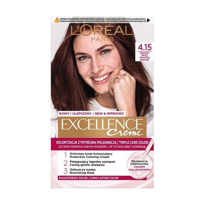 LOREAL Excellence Creme Farba do włosów 4.15 Mroźny Brąz
