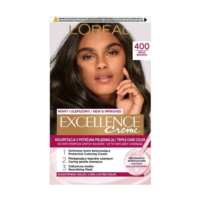 LOREAL Excellence Creme Farba do włosów 400 Brąz
