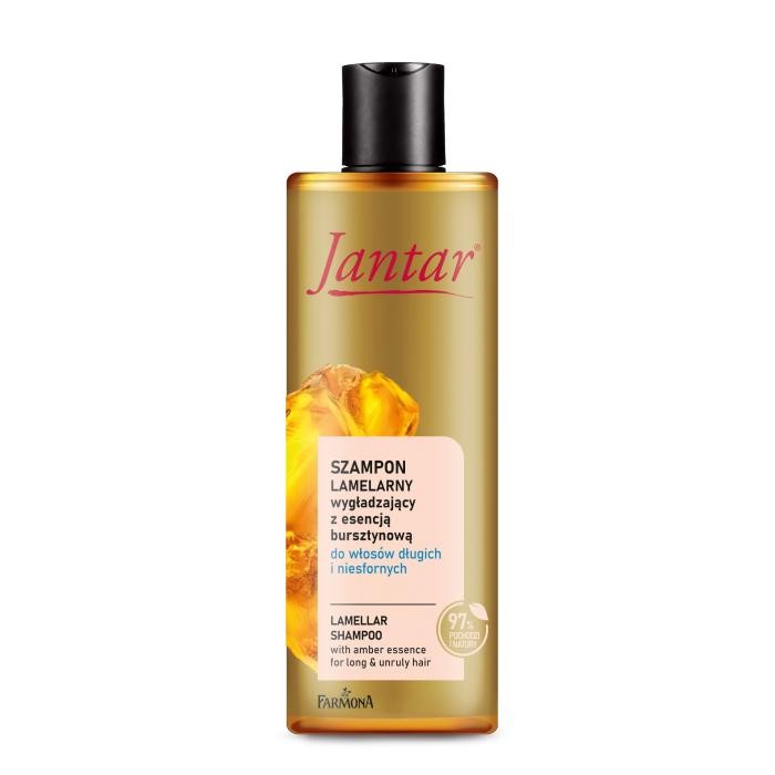 JANTAR Szampon lamelarny wygładzający z esencją bursztynową do włosów długich i niesfornych 300 ml