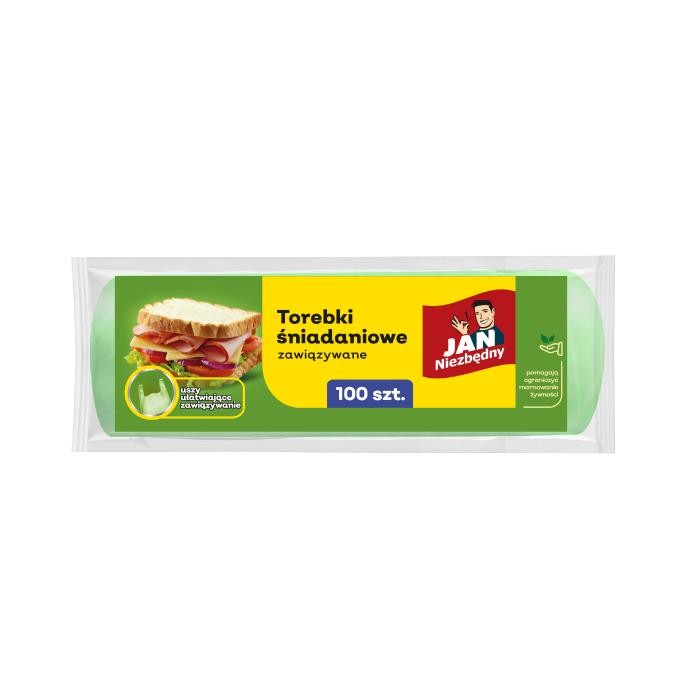 JAN NIEZBĘDNY Torebki śniadaniowe zawiązywane - foliowe 1op.-100szt