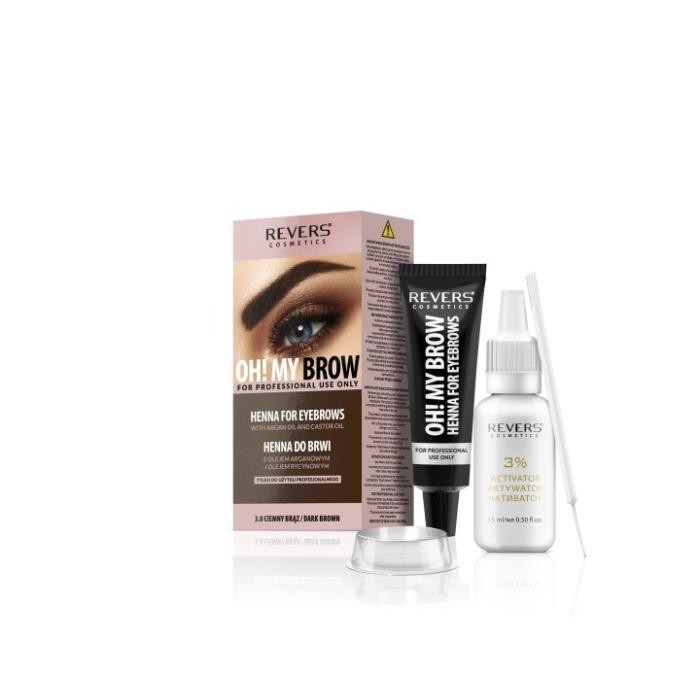 REVERS Oh! My Brow Henna kremowa do brwi - ciemny brąz