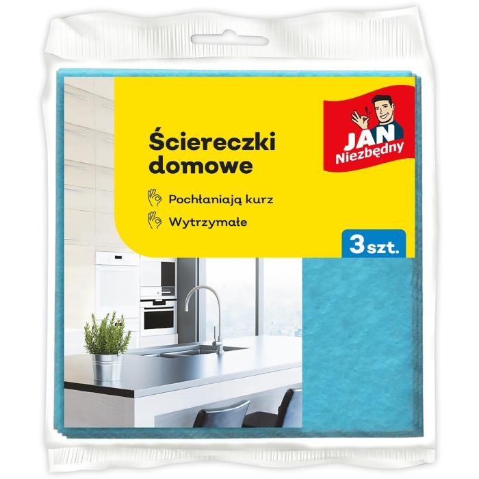 JAN NIEZBĘDNY Ściereczki domowe do kurzu 1op.-3szt