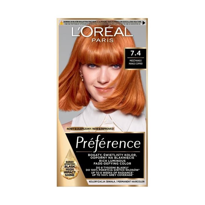LOREAL Preference Farba do włosów 7.4  - Miedź  Mango 1 op.