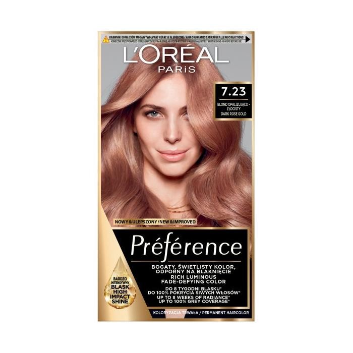 LOREAL Preference Farba do włosów 7.23 - Blond Opalizujący Złocisty 1 op.