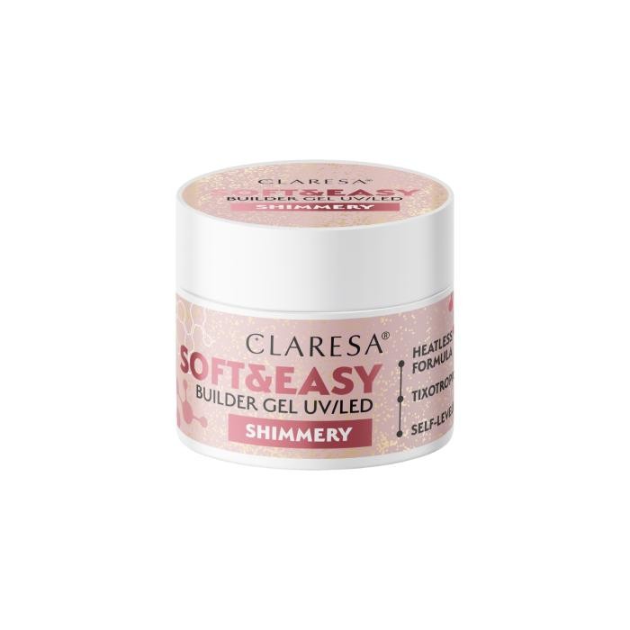 CLARESA Żel budujący do paznokci Soft&amp;Easy Builder Shimmery 45 g