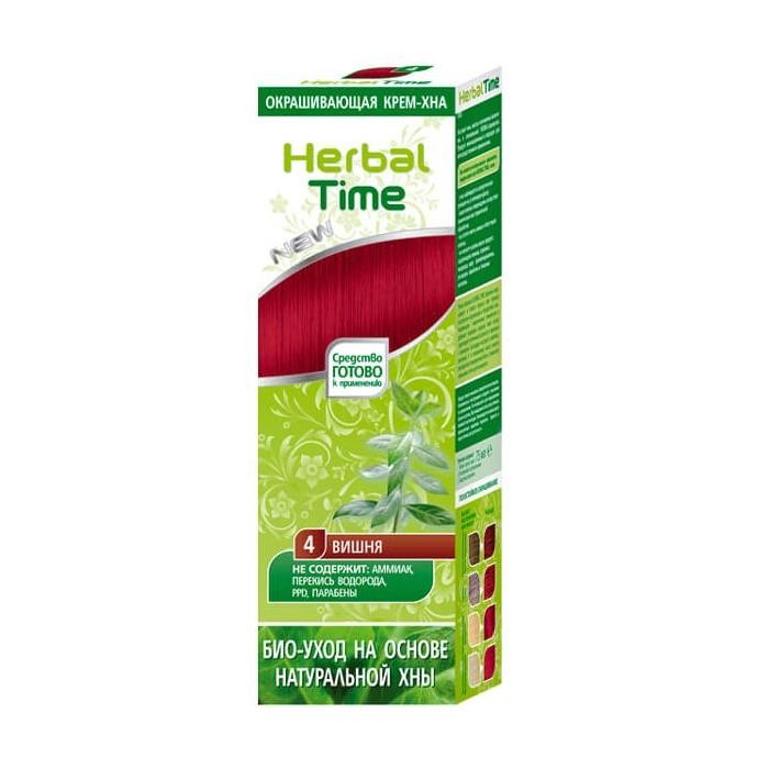 HERBAL TIME Henna do włosów naturalna 4 Wiśnia