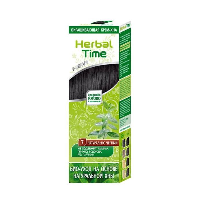 HERBAL TIME Henna do włosów naturalna 7 Naturalny Czarny