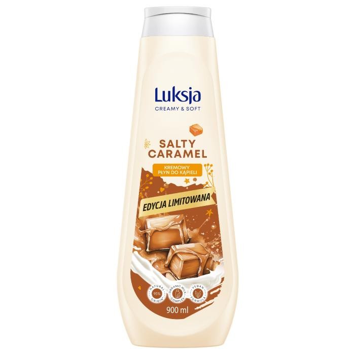 LUKSJA Creamy &amp; Soft Kremowy Płyn do kąpieli - Salty Caramel 900 ml