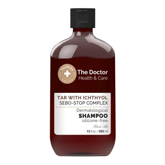 THE DOCTOR Health &amp; Care Szampon przeciw przetłuszczaniu włosów Dziegieć + Ichtiol 355 ml