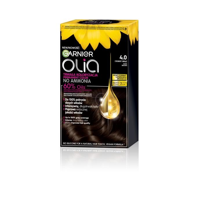 GARNIER Olia Farba do włosów nr 4.0 Dark Brown
