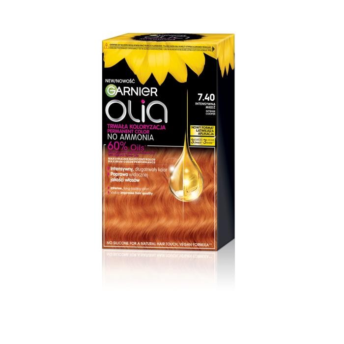 GARNIER Olia Farba do włosów nr 7.40 Intense Copper - Intensywna miedź