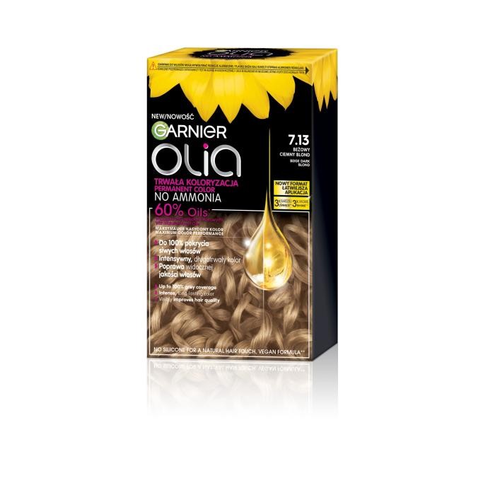 GARNIER Olia Farba do włosów nr 7.13 Beige Dark Blond - Beżowy ciemny blond