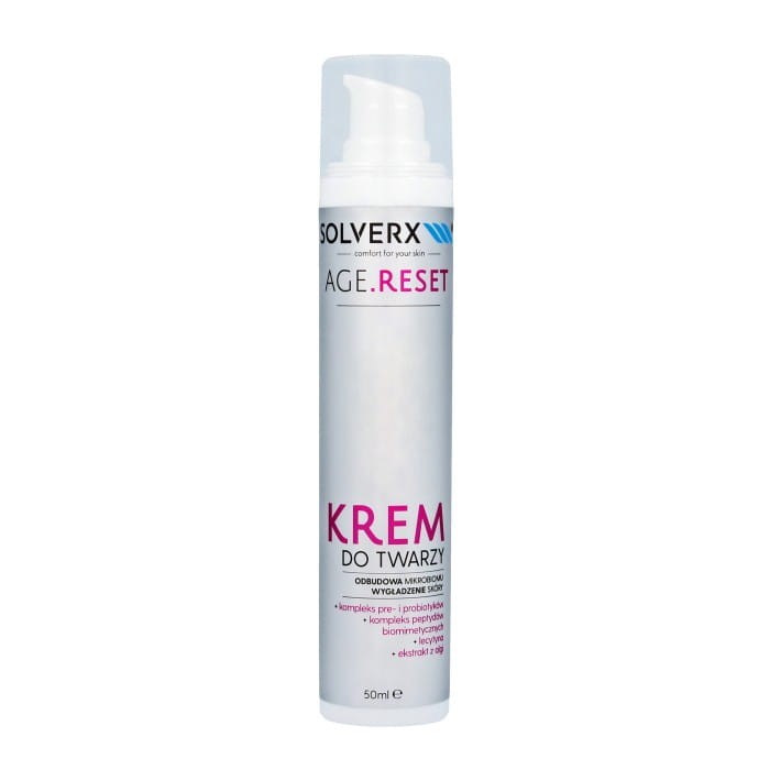 SOLVERX Age.Reset Krem do twarzy - Odbudowa Mikrobiomu &amp; Wygładzenie Skóry 50ml