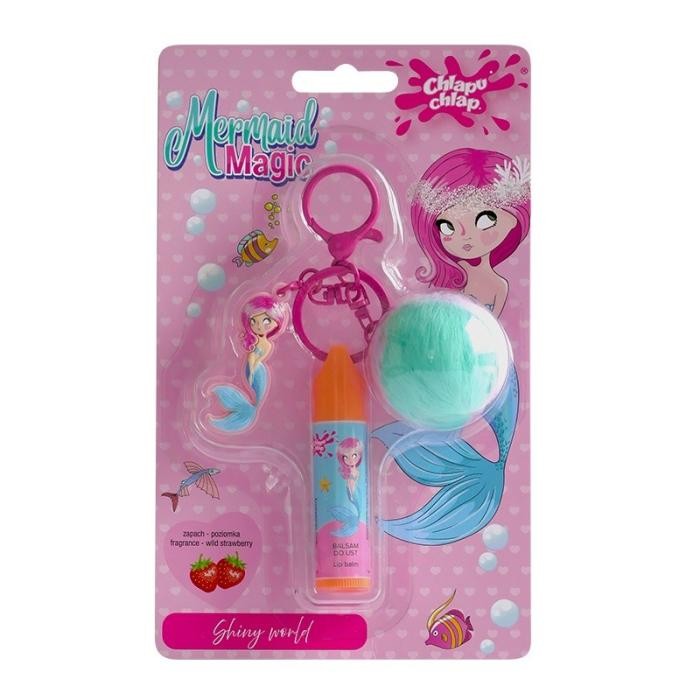 CHLAPU CHLAP Błyszczyk do ust z brelokiem Mermaid Magic - poziomka