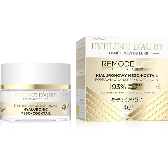 EVELINE D`AURY  Remodelift Therapy Hialuronowy Mezo-Koktajl poprawiający sprężystość skóry 40+ na dzień i noc 50 ml