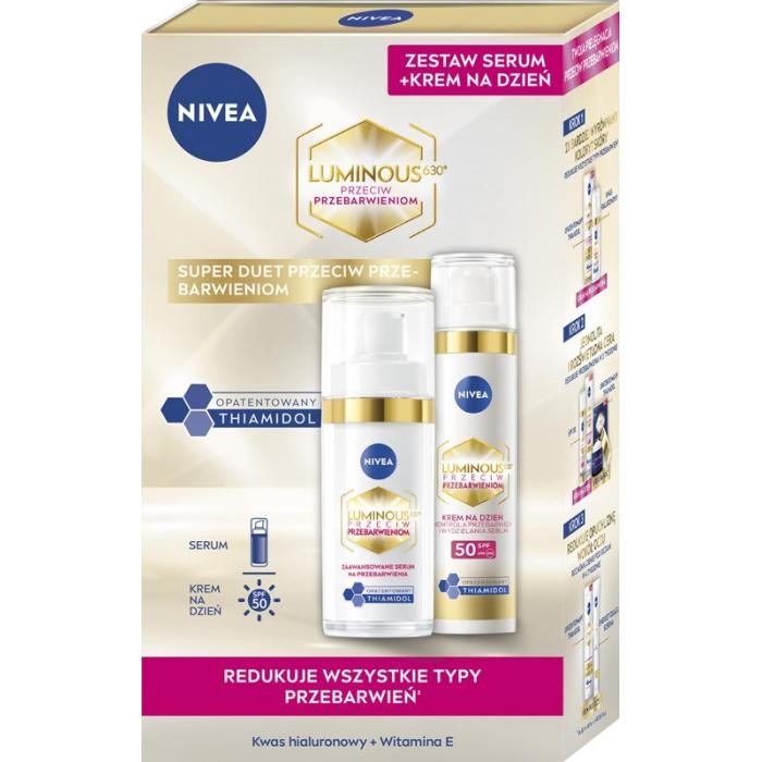 NIVEA CELLULAR LUMINOUS630® Zestaw prezentowy Krem na dzień + Serum na przebarwienia