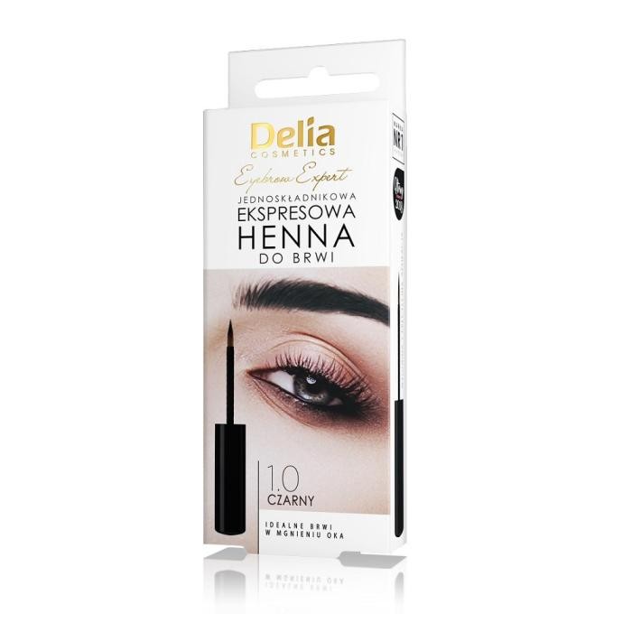 DELIA Eyebrow Expert Henna do brwi ekspresowa 1.0 Czarny 6 ml