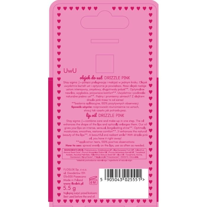 FLOSLEK Olejek do ust Drizzle Pink 5,5 g