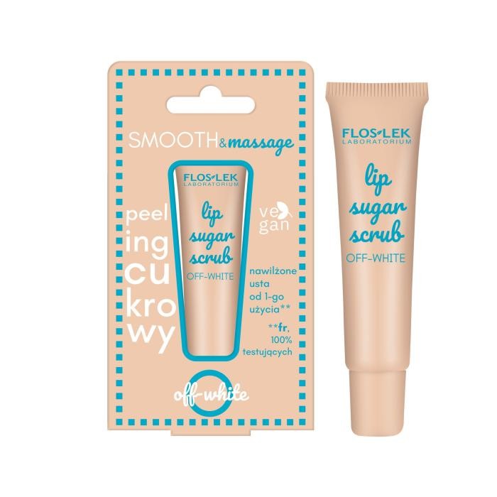 FLOSLEK Peeling cukrowy do ust Off-white 14 g