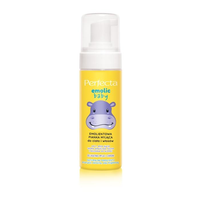 PERFECTA Emolic Baby Emolientowa Pianka myjąca do ciała i włosów 160 ml