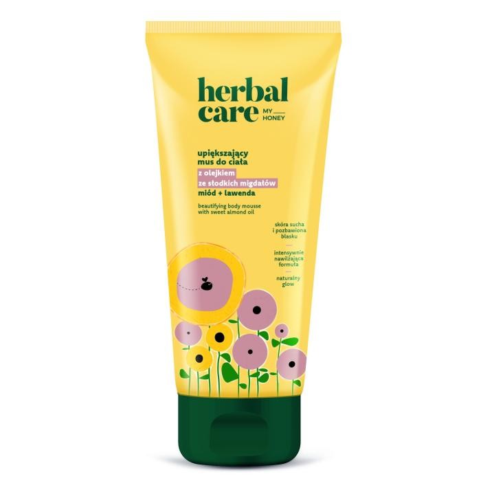 HERBAL CARE My Honey Upiększający Mus do ciała z olejkiem ze słodkich migdałów + miód i lawenda - do skóry suchej i pozbawionej