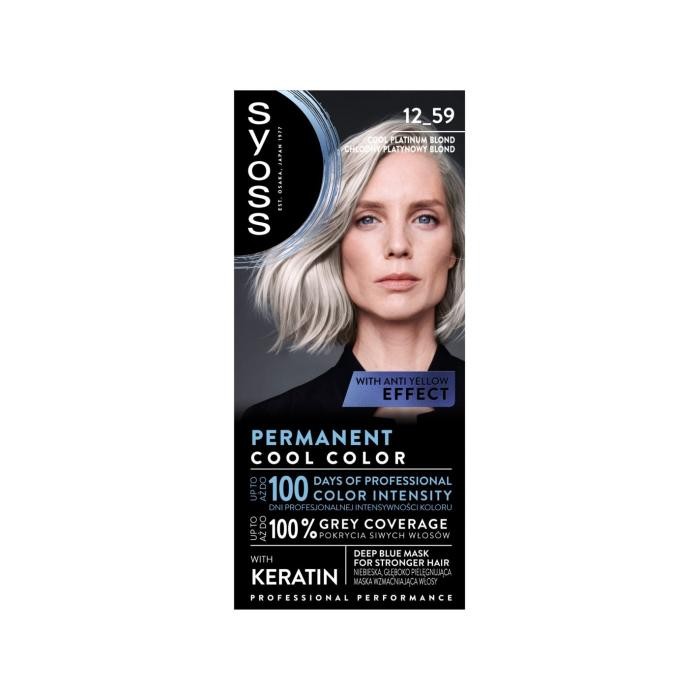 SYOSS Permanent Cool Farba do włosów 12-59 Chłodny platynowy blond